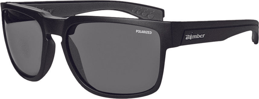 BOMBER Smart Bomb Eyewear Matte Black W/Smoke Polarized Lens SM111