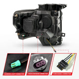 ANZO 09-14 Ford F-150 Full LED Proj Headlights w/Initiation Feature - Chrome 111607