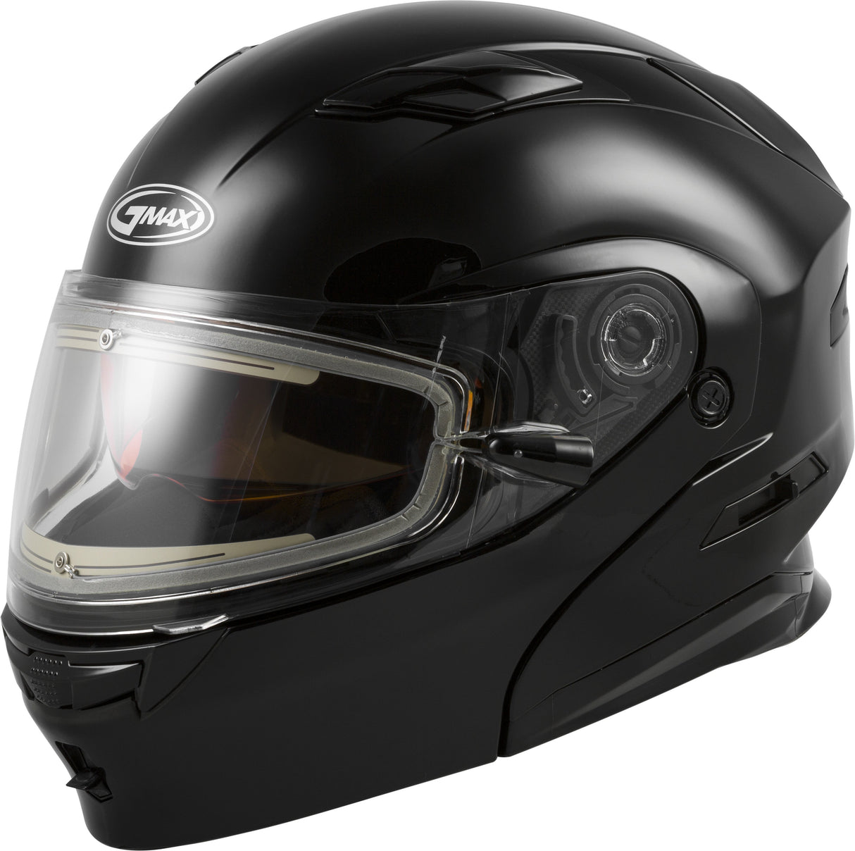 GMAX Md-01 Solid Modular Helmet Black W/Electric Shield 3x G401029~DUP-ECE