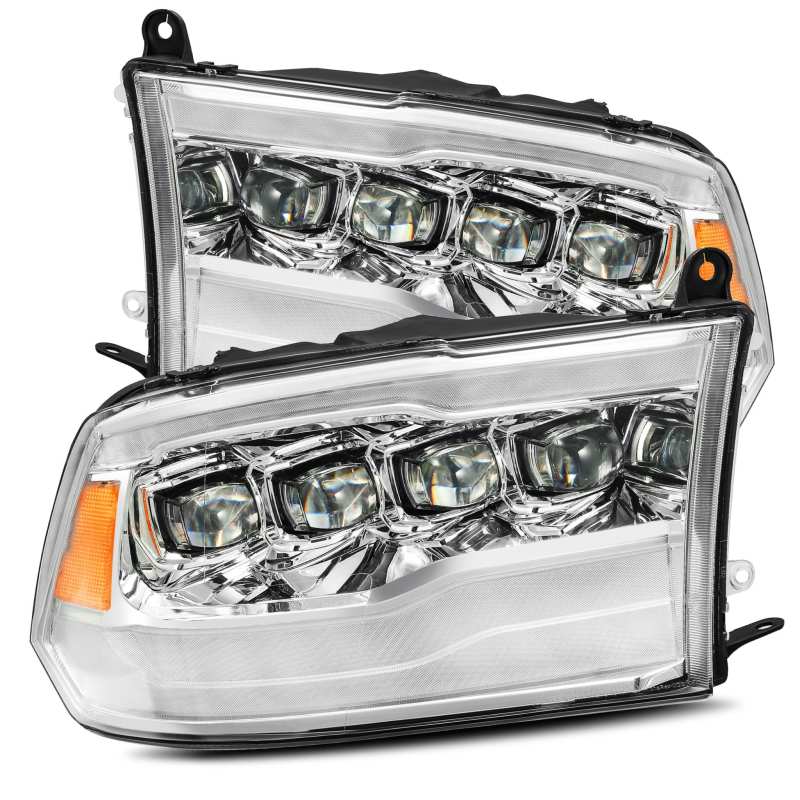 AlphaRex 09-18 Dodge Ram 1500HD NOVA LED Projector Headlights Plank Style Design Chrome w/DRL 880591
