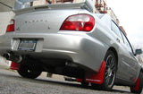 Rally Armor 02-07 Subaru WRX/STI/RS/2.5i (Wagons Req. Mod.) Red UR Mud Flap w/ White Logo MF1-UR-RD/WH
