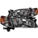 ANZO 1998-2000 Toyota Corolla Crystal Headlights Black 121131