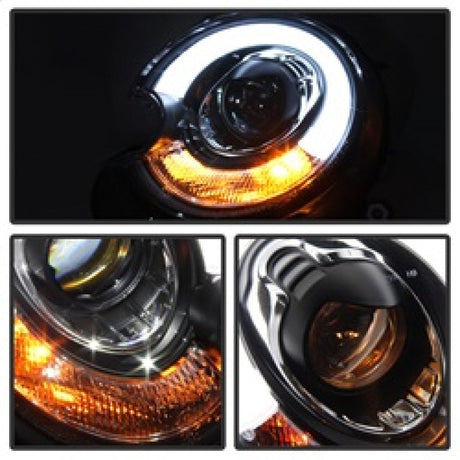 Spyder Mini Cooper 2010-2012 Projector Headlights Xenon/HID Model- DRL Blk PRO-YD-MC07-HID-DRL-BK 5080615