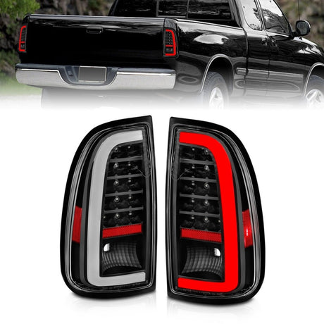 ANZO 00-06 Toyota Tundra LED Taillights w/ Light Bar Black Housing Clear Lens 311411