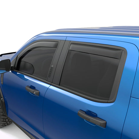 EGR 2022+ Ford Maverick In Channel Window Visors Front/Rear Set - Matte Black Crew Cab 573595