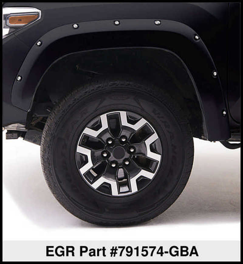 EGR 14+ Chev Silverado 6-8ft Bed Bolt-On Look Color Match Fender Flares - Set - Black 791574-GBA
