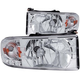 ANZO 1994-2001 Dodge Ram Crystal Headlights Chrome w/ LED 111206
