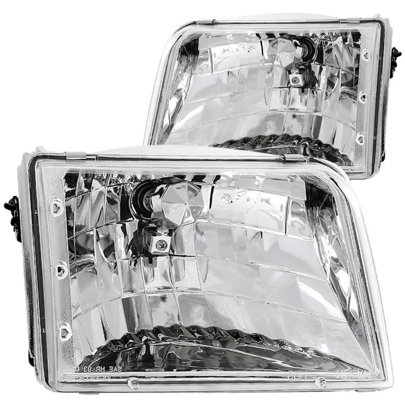 ANZO 1993-1997 Ford Ranger Crystal Headlights Chrome 111036