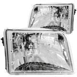 ANZO 1993-1997 Ford Ranger Crystal Headlights Chrome 111036
