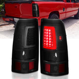 ANZO 2003-2006 Chevy Silverado 1500 LED Taillights Plank Style Black w/Smoke Lens 311334