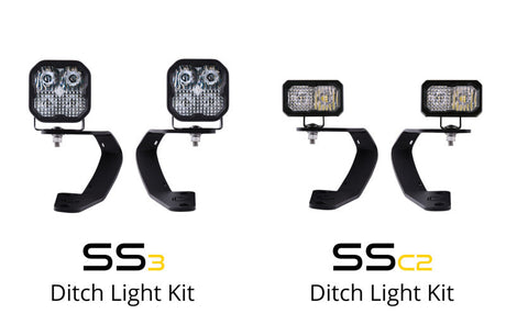 Diode Dynamics 10-21 Toyota 4Runner SS3 LED Ditch Light Kit - Yellow Pro Combo DD6749