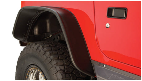 Bushwacker 97-06 Jeep Wrangler Flat Style Flares 4pc - Black 10920-07