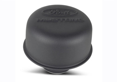 Ford Racing Black Crinkle Finish Breather Cap w/ Ford Mustang Logo 302-221