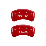 MGP 4 Caliper Covers Engraved Front Acura Engraved Rear TLX Red finish silver ch 39018STLXRD