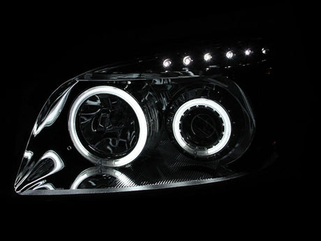 ANZO 2006-2008 Toyota Rav4 Projector Headlights w/ Halo Black 111120