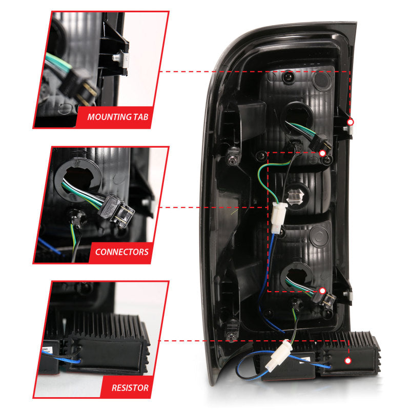 ANZO 2014-2018 Chevy Silverado 1500 LED Taillights Chrome 311291