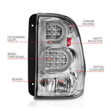ANZO 2002-2009 Chevrolet Trailblazer LED Tail Lights w/ Light Bar Chrome Housing Clear Lens 311373