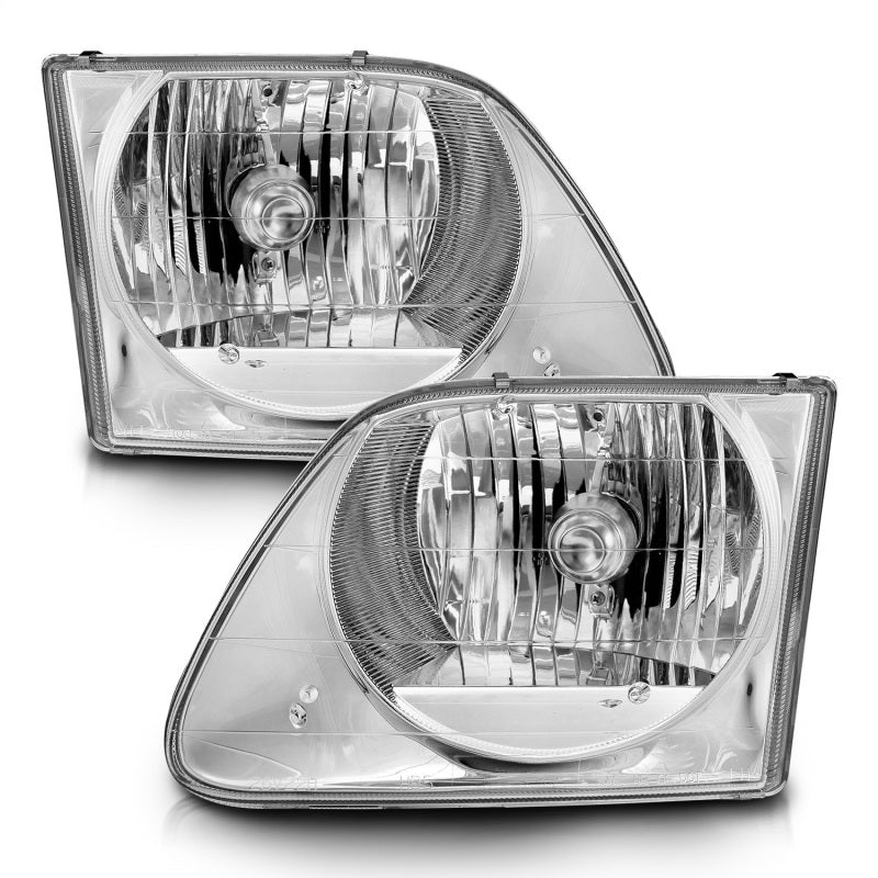 ANZO 1997-2003 Ford F-150 Crystal Headlights Chrome 111030