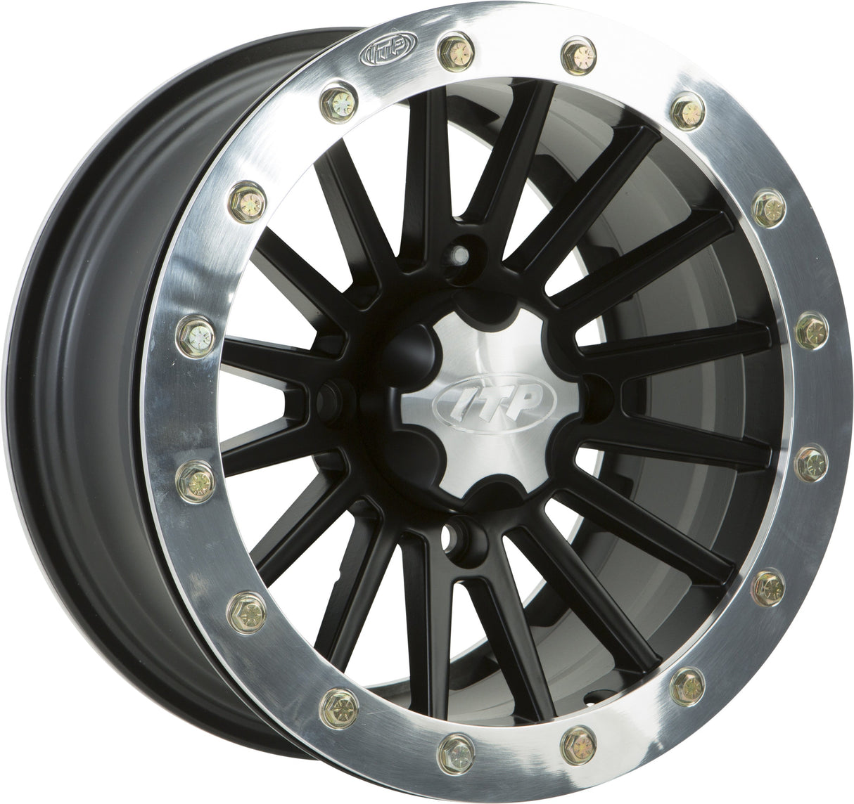 ITP Sd Dual Bdlk 14x7 4/156 5+2 M.Blk - Polished Ring 1428552536B