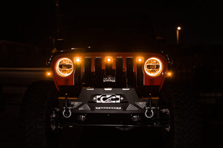 DV8 Offroad 2018+ Jeep JL Grill Amber Marker Lights GRJL-02