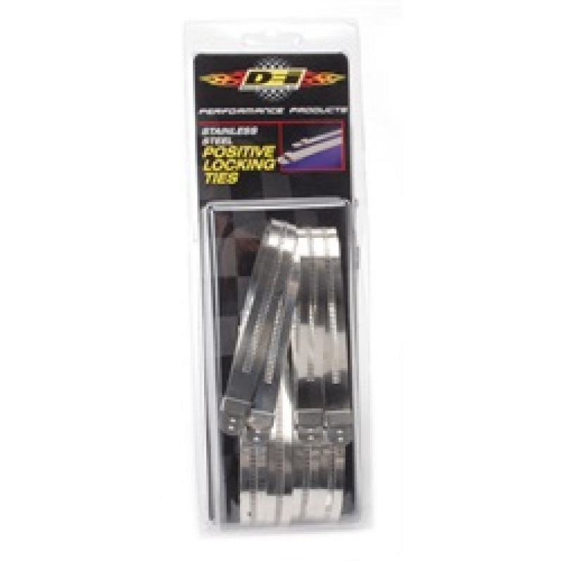 DEI Stainless Steel Positive Locking Tie 1/2in (12mm) x 9in - 8 per pack 10211