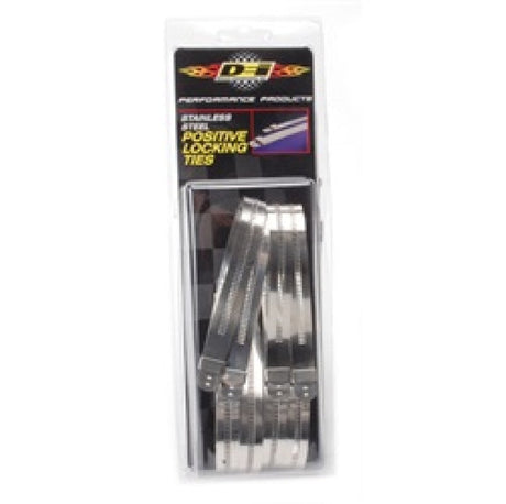 DEI Stainless Steel Positive Locking Tie 1/2in (12mm) x 9in - 8 per pack 10211