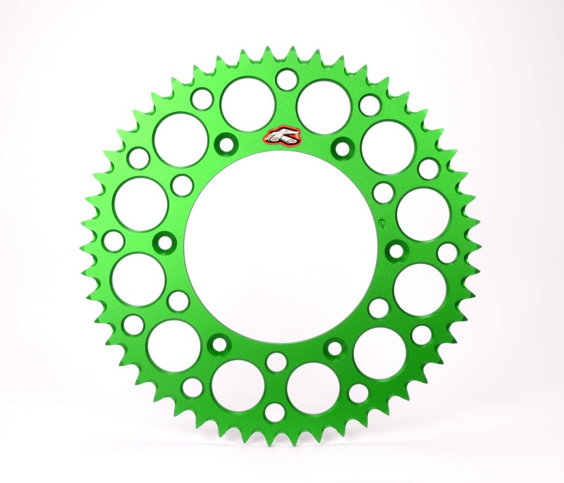 Renthal 04-23 Kawasaki KX 125/ 2T/ X/ XC/ KX450XC Rear Grooved Sprocket - Green 520-51P Teeth 112U-520-51GEGN