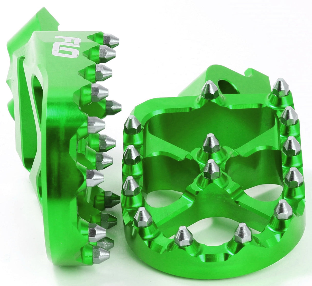 FLO MOTORSPORTS Pro Series Foot Pegs Green FPEG-797GRN