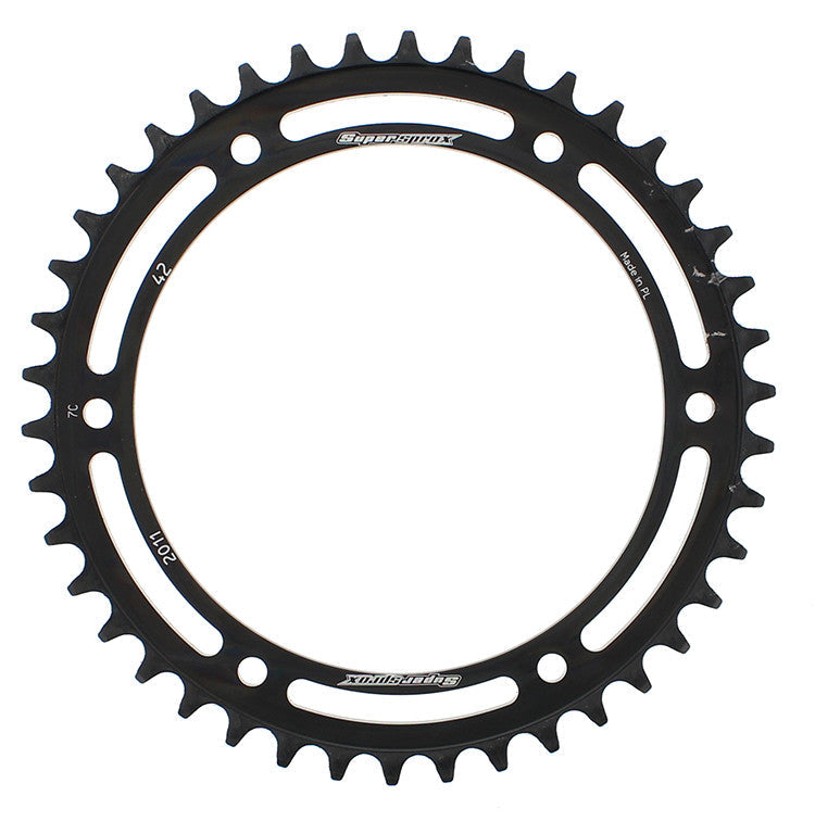 SUPERSPROX Rear Sprocket Steel 42t-530 Blk Tri RFE-2011-42-BLK
