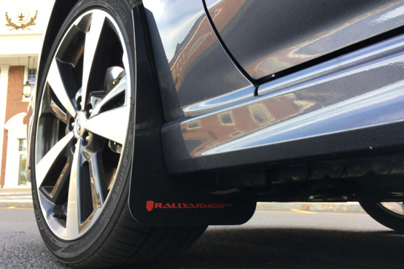 Rally Armor 2017+ Subaru Impreza UR Black Mud Flap w/ Red Logo MF45-UR-BLK/RD