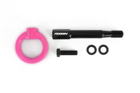 Perrin 2022 Subaru WRX / 18-21 Crosstrek Tow Hook Kit (Rear) - Hyper Pink PSP-BDY-257HP