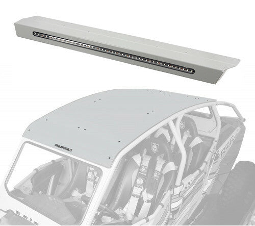 PRO ARMOR Asylum Rear Wing W/ Lightbar Titanium Matte Metallic P144R123TMM