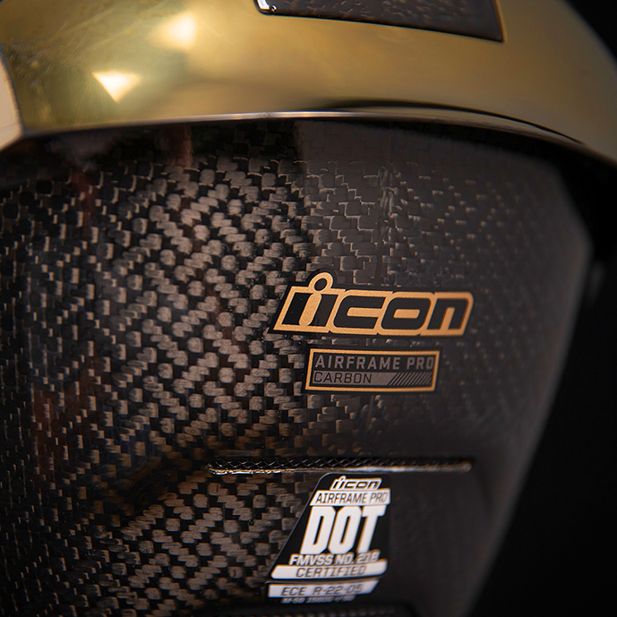 ICON Airframe Pro™ Helmet - Carbon - Gold - Small 0101-13243