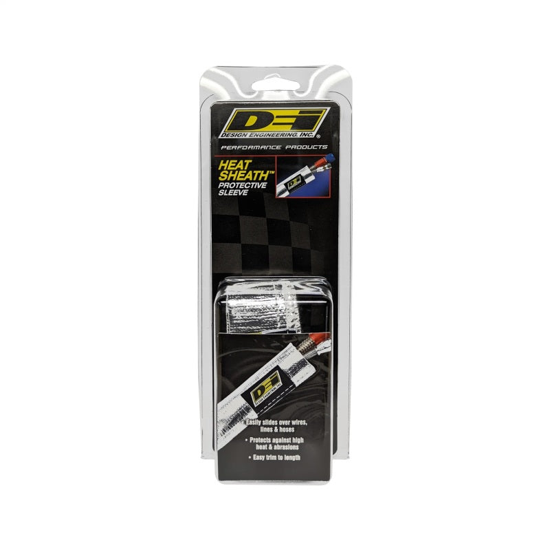 DEI Heat Sheath 1/2in I.D. x 3ft - Aluminized Sleeving - Sewn Edge 10418