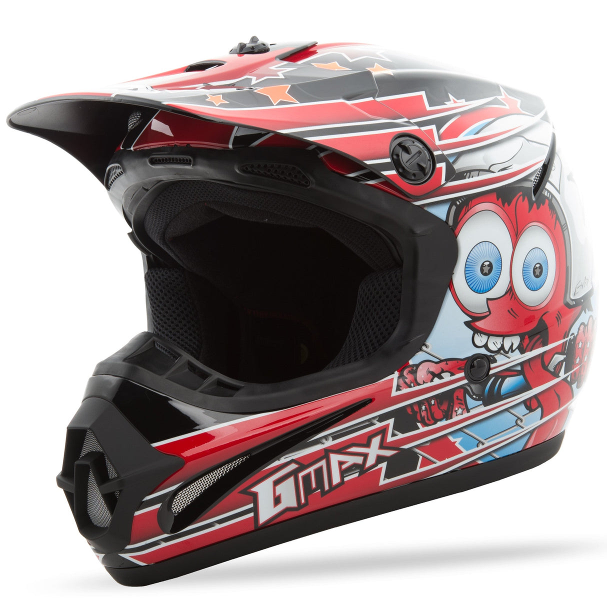 GMAX Youth Gm-46.2y Superstar Helmet Black/Red Yl G3465202 TC-1