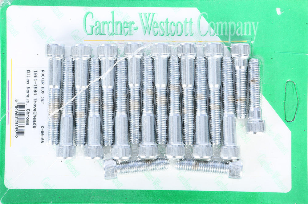GARDNERWESTCOTT Rocker Box Cover Set Chrome 81-84 Shovelhead C-80-08