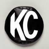 KC HiLiTES 6in. Round Soft Cover (Pair) - Black w/White KC Logo 5100