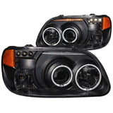 ANZO 1995-2001 Ford Explorer Projector Headlights w/ Halo Black 1 pc 111132