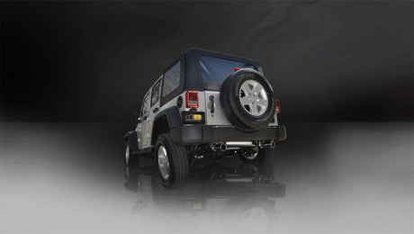 Corsa/dB Jeep 07-11 Wrangler 3.8L/12-14 Wrangler 3.6L Polished Sport Axle-Back Exhaust 24412