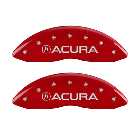 MGP 4 Caliper Covers Front Acura Rear MDX Red Finish Silver Characters 39021SMDXRD