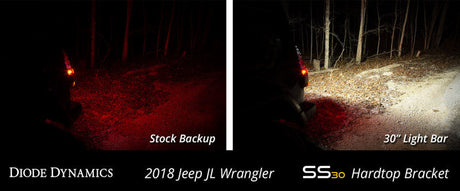 Diode Dynamics 18-21 Jeep JL Wrangler SS30 Rear Hardtop Bracket Kit - White Flood DD6110