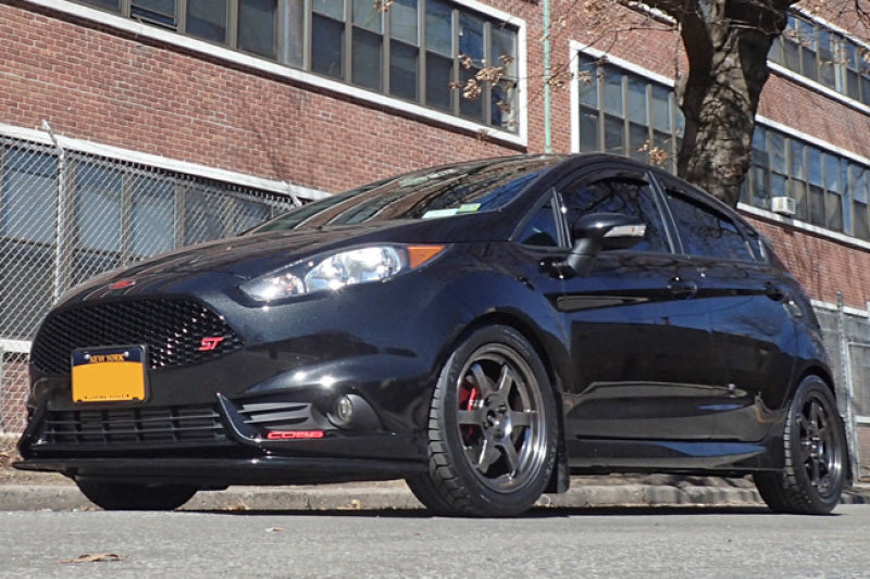Rally Armor 13-19 USDM Ford Fiesta ST Black UR Mud Flap w/ White Logo MF29-UR-BLK/WH