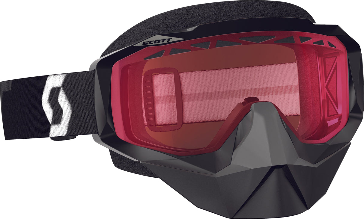 SCOTT Hustle Sno-X Goggle Black Amp Rose Lens 246439-0001108