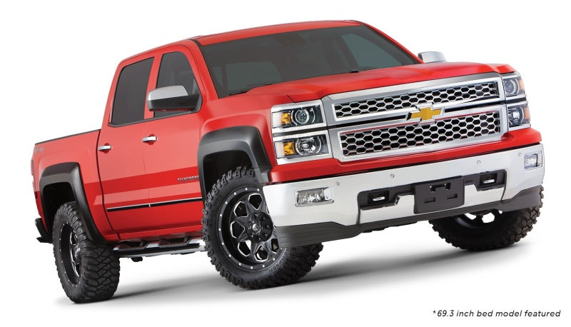 Bushwacker 15-18 Chevy Silverado 2500 HD Fleetside Extend-A-Fender Style Flares 4pc - Black 40964-02