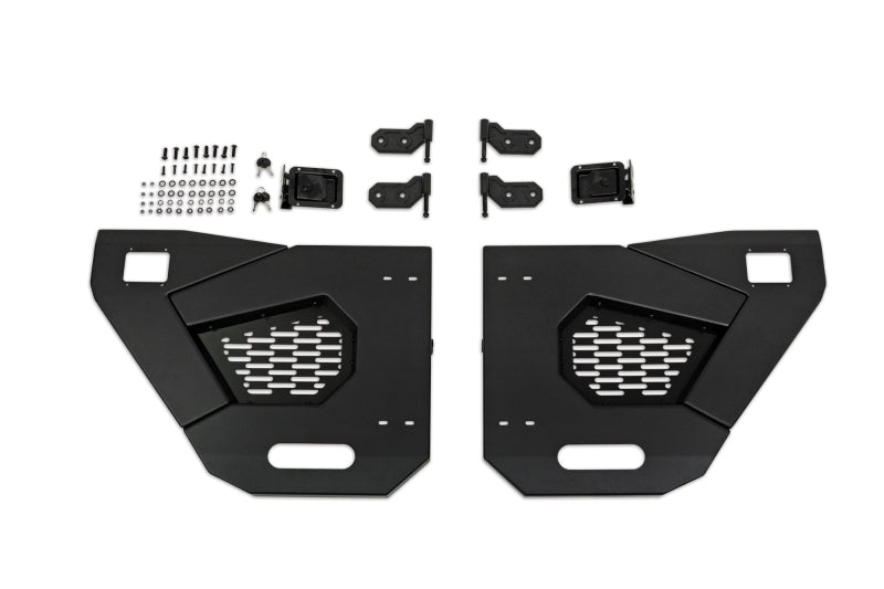 DV8 Offroad 18-22 Jeep Wrangler JL/JT Spec Series Half Doors - Rear Set HDJL-02R