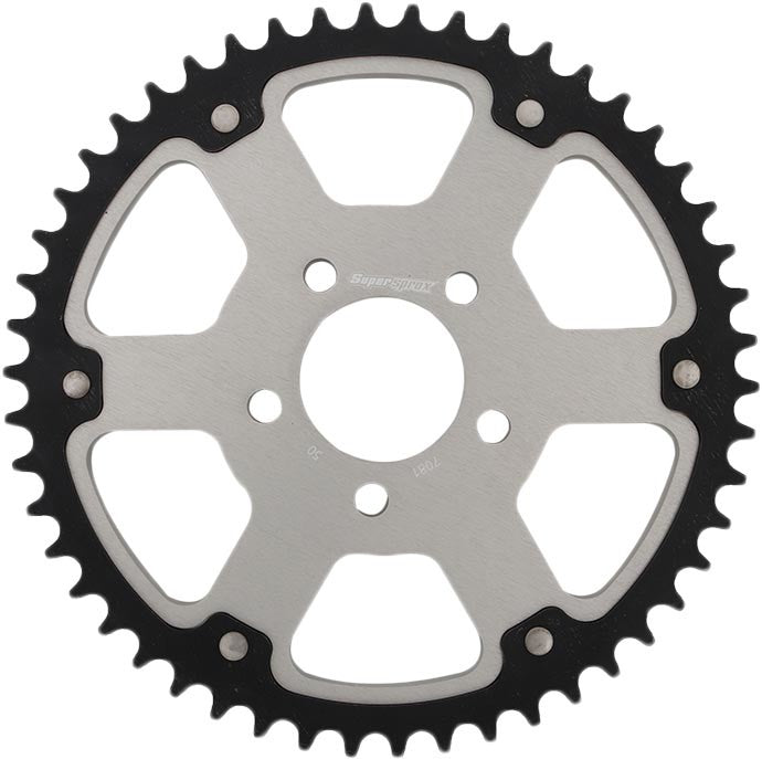 SUPERSPROX Rear Stealth Sprocket Alu/Stl 50t-530 Slv Hd RST-7081-50-SLV