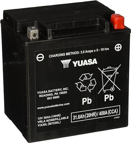 Yuasa YIX30L-PW Maintenance Free AGM 12 Volt Battery