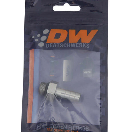 DeatschWerks 6AN ORB Male To 3/8in. Male Triple Barb Fitting (Incl. O-Ring) 06-02-0501