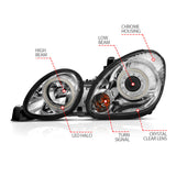 ANZO 1998-2005 Lexus Gs300 Projector Headlights w/ Halo Chrome 121143