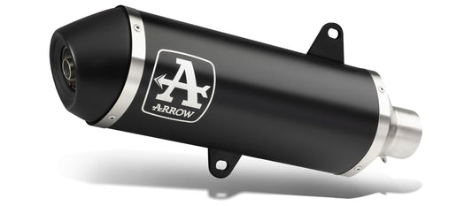 Arrow Piaggio Mp3 500 '14/16 Homologated Alum. Dark Race-Tech Silencer With Steel Black End Cap For Arrow Collector  73505ann